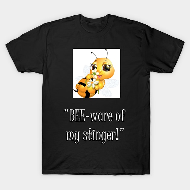 bee funny cool T-Shirt by Bookshelfsells 